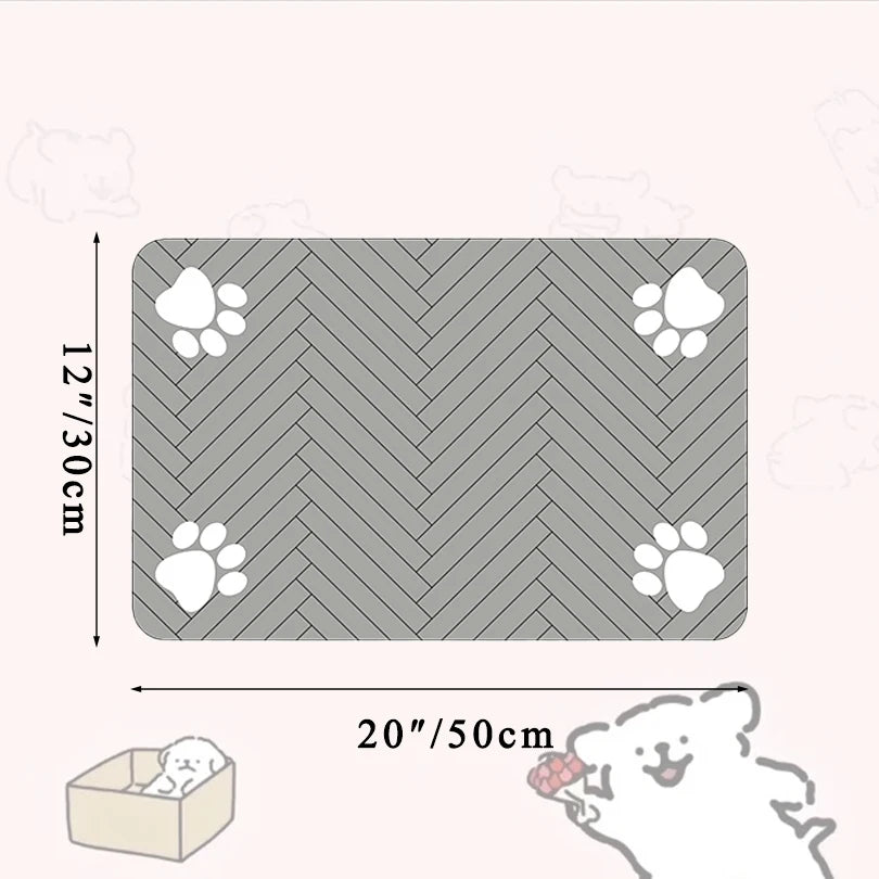 Rubber feeding mat for dog and cat