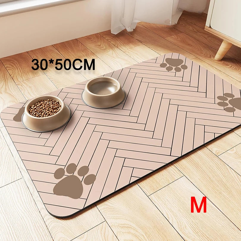 Rubber feeding mat for dog and cat