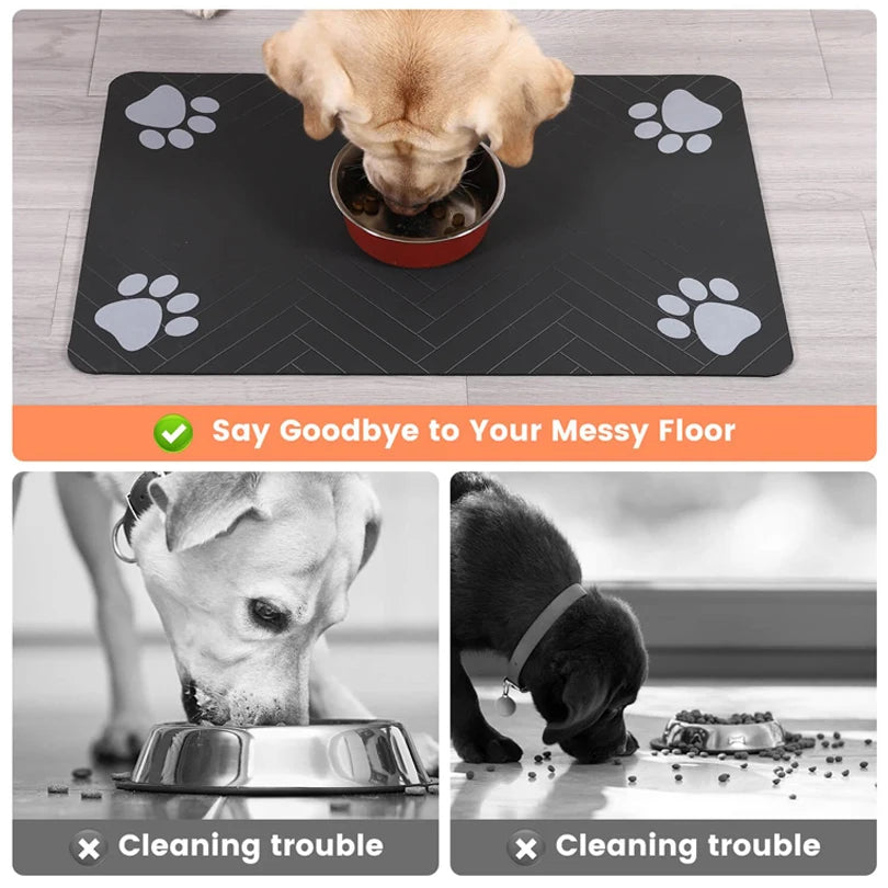 Rubber feeding mat for dog and cat