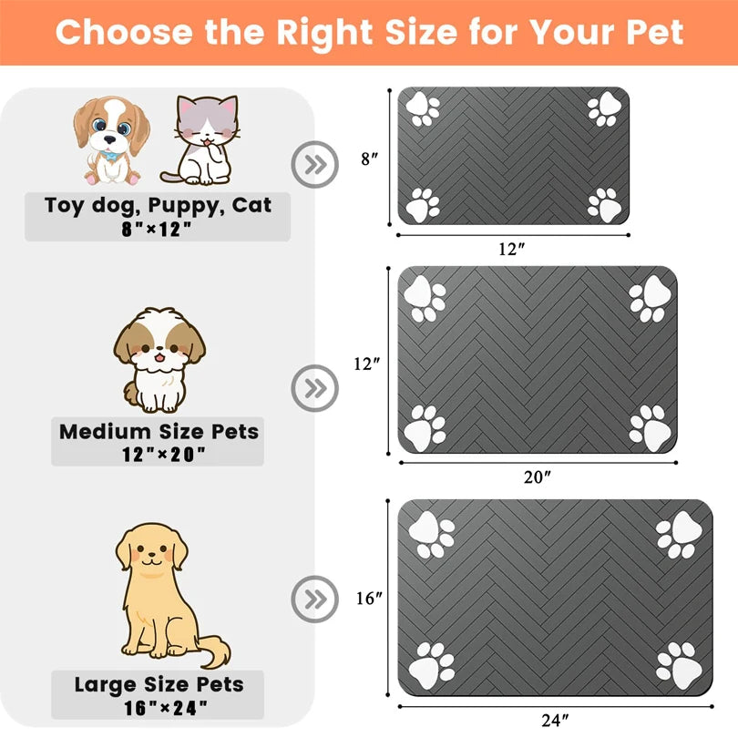 Rubber feeding mat for dog and cat