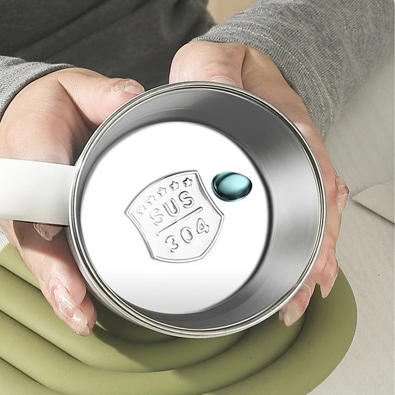 500ML Coffee Mug Tumbler With Handle 304 Stainless Steel Straw Cup Large Capacity Breakfast Cup Household Office Milk Coffee Cup