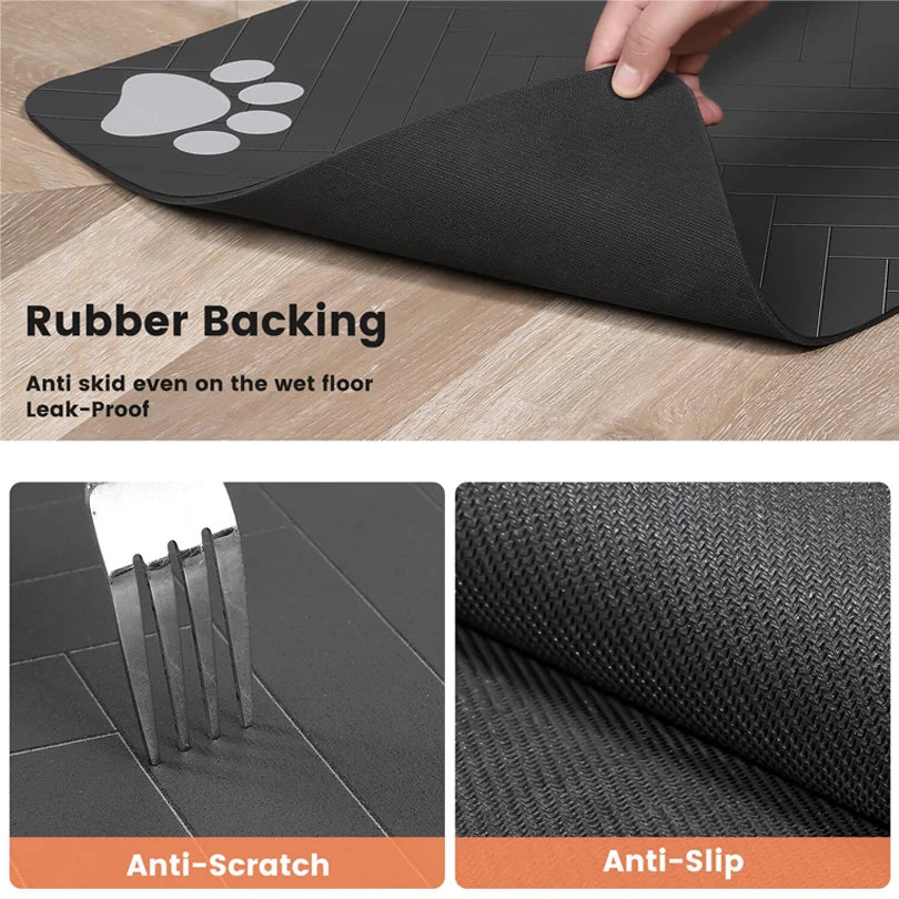 Rubber feeding mat for dog and cat