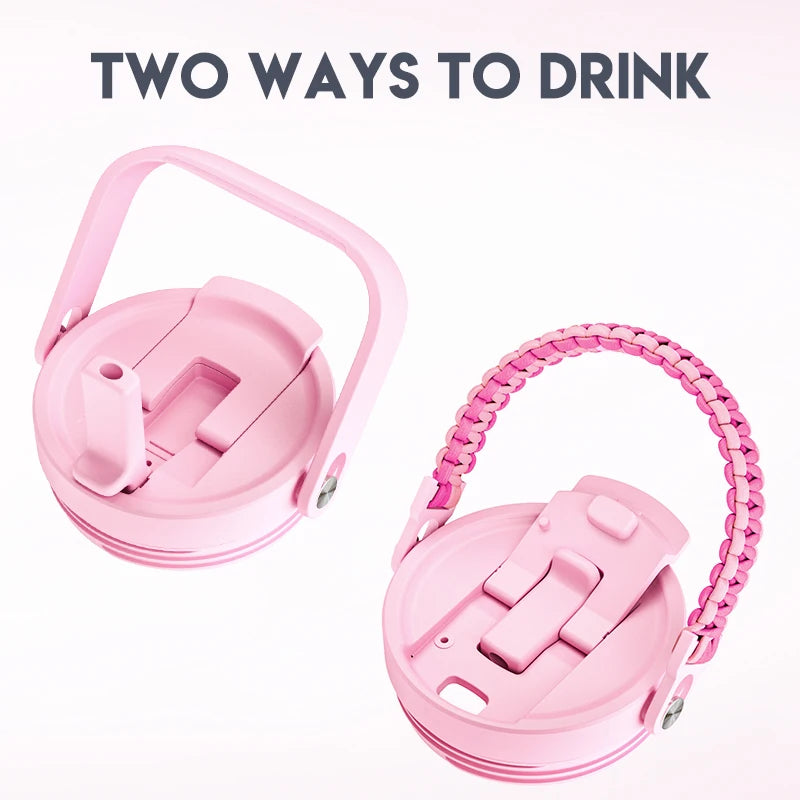 Meoky 32oz/40oz Cup Vacuum Cup Tumbler Straw Cup with Lid Stainless Steel Leak-proof Car Mug Juice Water Bottle Drink Ware