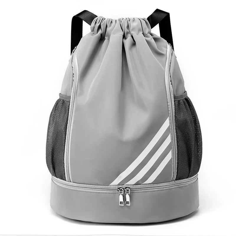 2023 New Design Sports Backpacks Soccer Drawstring Bag Gym Backpack Travel Hiking Draw String Back Bag Multi-Pocket Waterproof